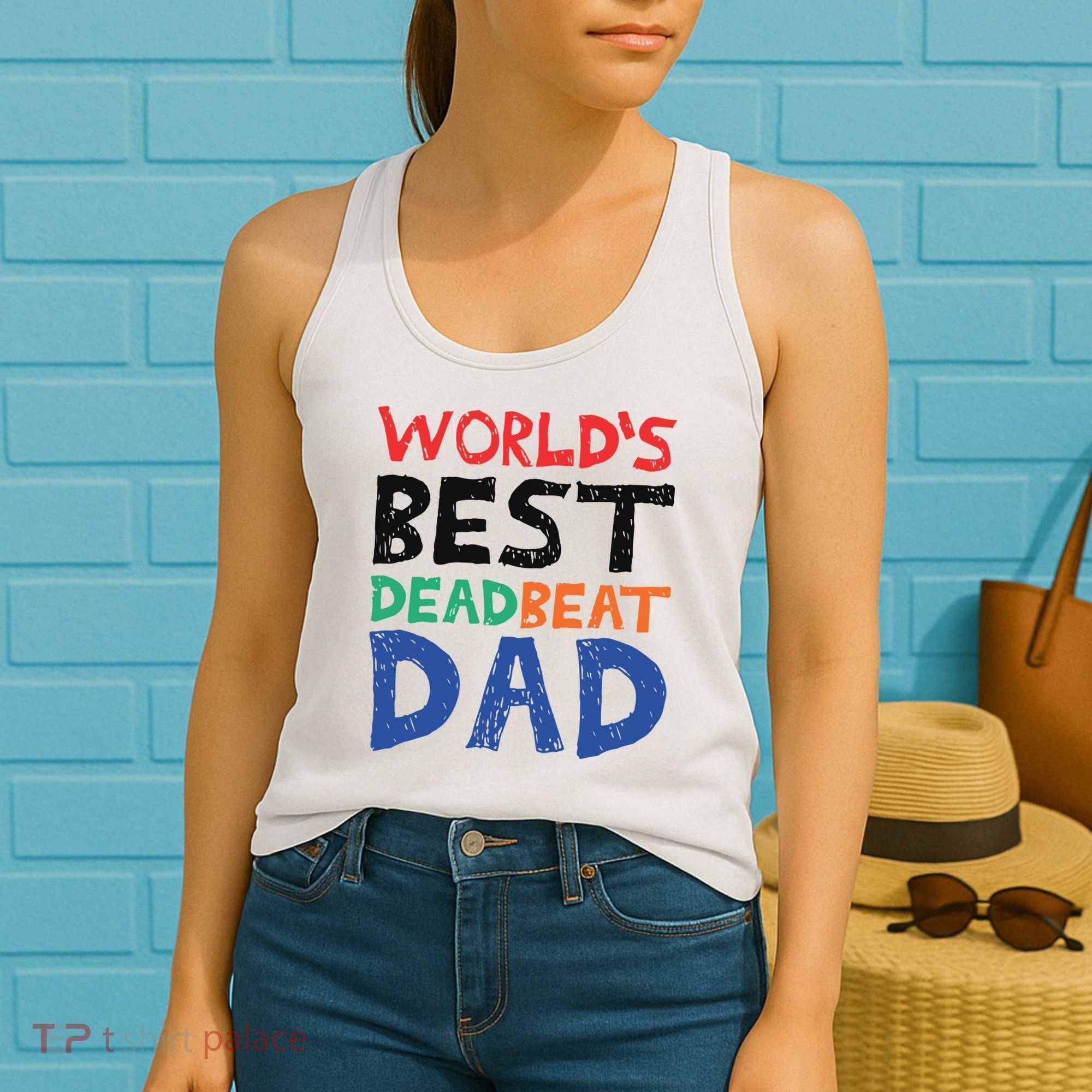World’s Best Dead Beat Dad Women's Tank Top