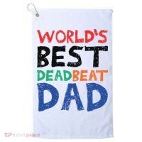 World’s Best Dead Beat Dad Golf Towel thumb 0