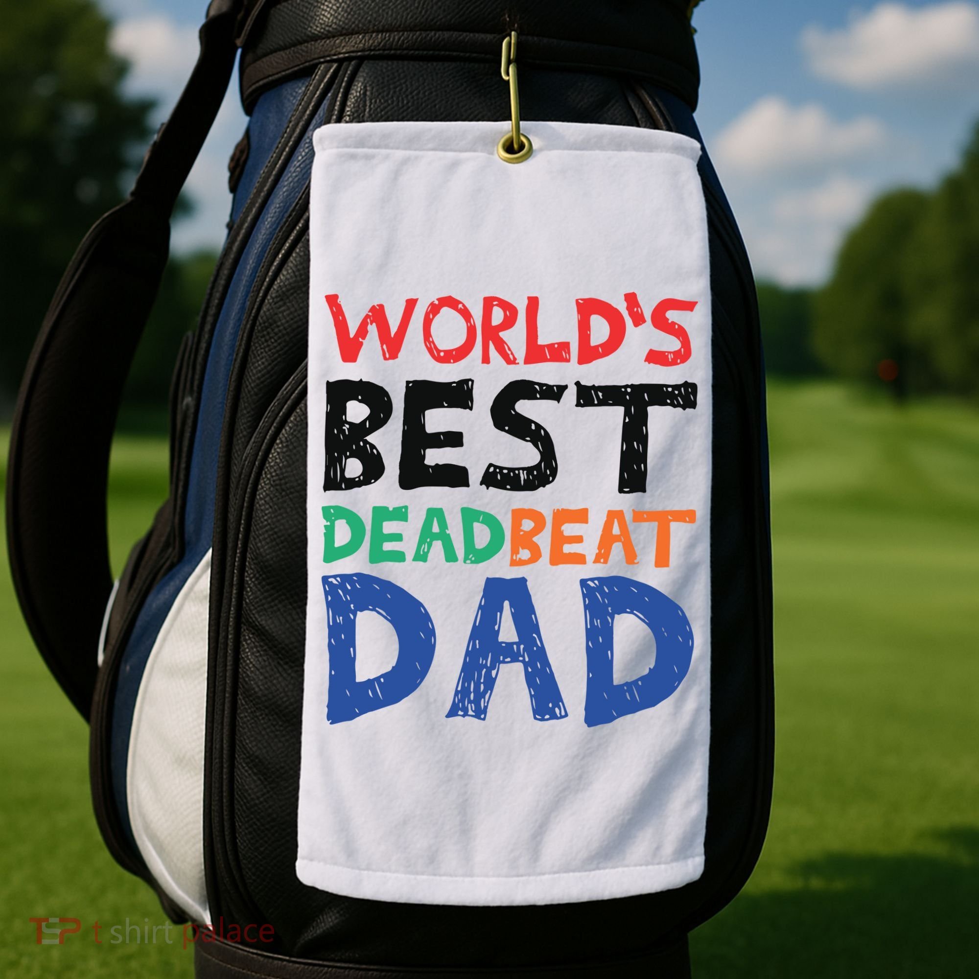 World’s Best Dead Beat Dad Golf Towel