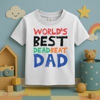 World’s Best Dead Beat Dad Toddler T-Shirt thumb 3