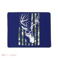 Whitetail Buck Deer Hunting USA Camouflage American Flag Mousepad thumb 0