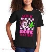Weed Be Dope Together Valentines Day 420 Marijuana Kids T-Shirt thumb 2