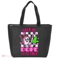 Weed Be Dope Together Valentines Day 420 Marijuana Tote Bag thumb 0