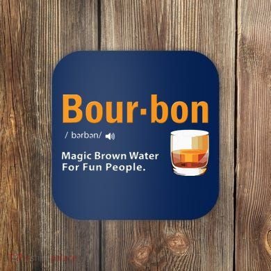 Whiskey Bourbon Definition Shirts Magic Brown Water Kentucky Coaster