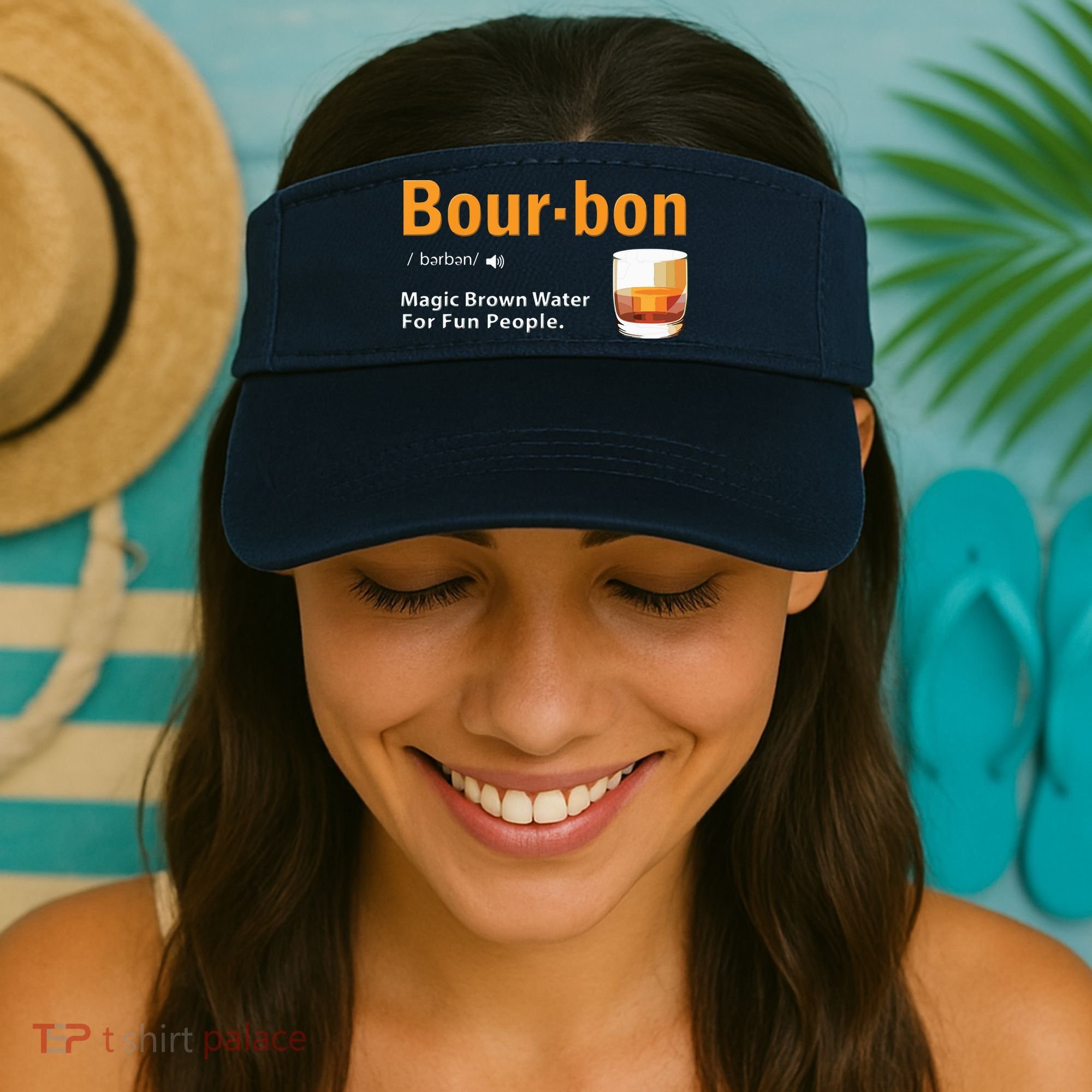 Whiskey Bourbon Definition Shirts Magic Brown Water Kentucky Visor