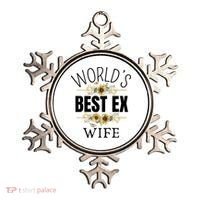 WorldS Best Ex Wife Sarcastic Divorcee Sayings Ornament thumb 0