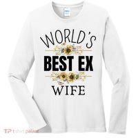 WorldS Best Ex Wife Sarcastic Divorcee Sayings Women's Long Sleeve Shirt thumb 0