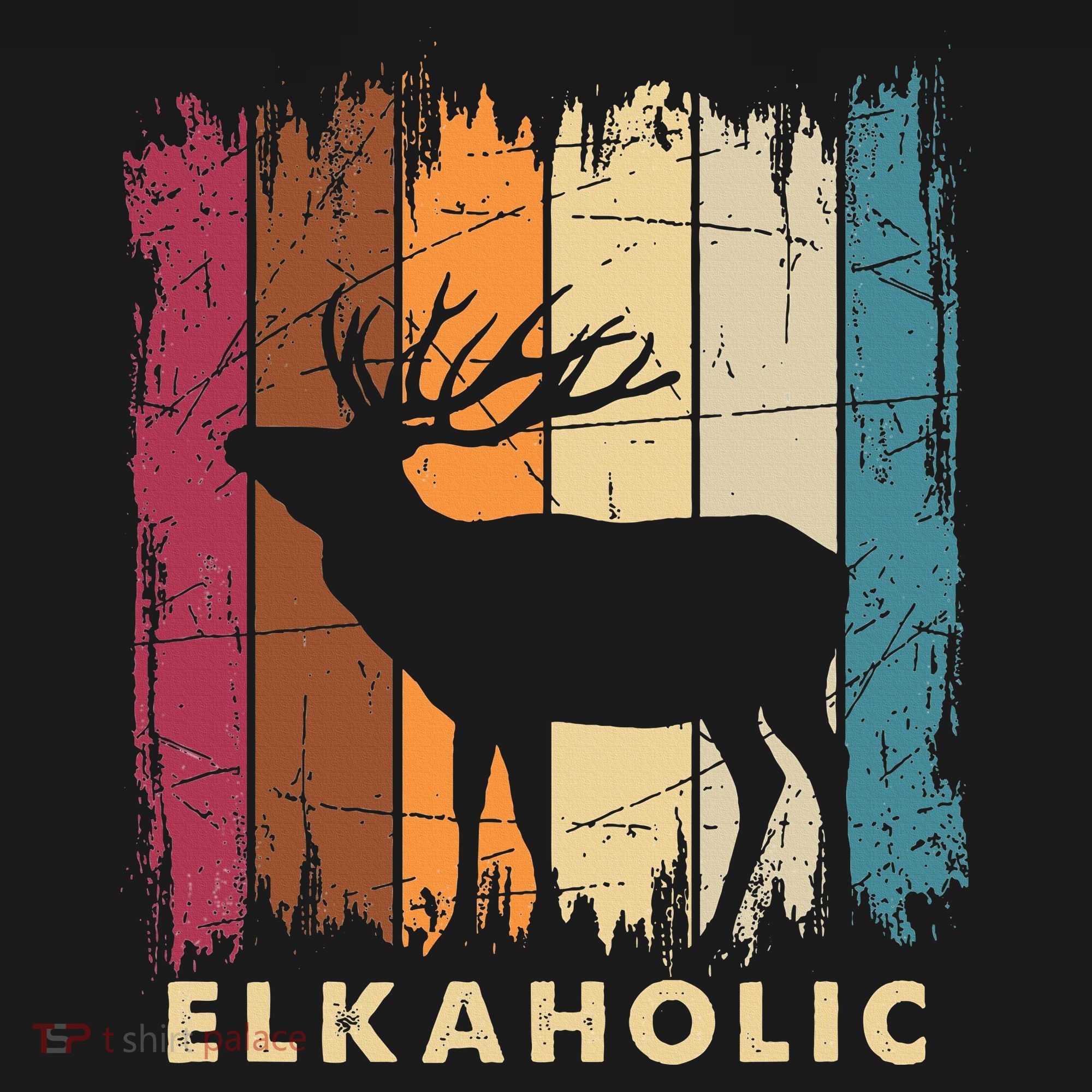 Wildlife Buck Elk Hunting Hunter Deer Silhouette Elkaholic Long Sleeve Shirt
