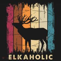 Wildlife Buck Elk Hunting Hunter Deer Silhouette Elkaholic Apron thumb 3
