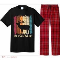 Wildlife Buck Elk Hunting Hunter Deer Silhouette Elkaholic Pajama Set thumb 0