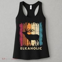 Wildlife Buck Elk Hunting Hunter Deer Silhouette Elkaholic Women's Tank Top thumb 3