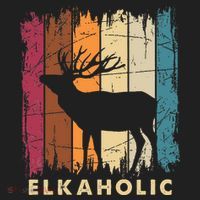 Wildlife Buck Elk Hunting Hunter Deer Silhouette Elkaholic Hat thumb 2