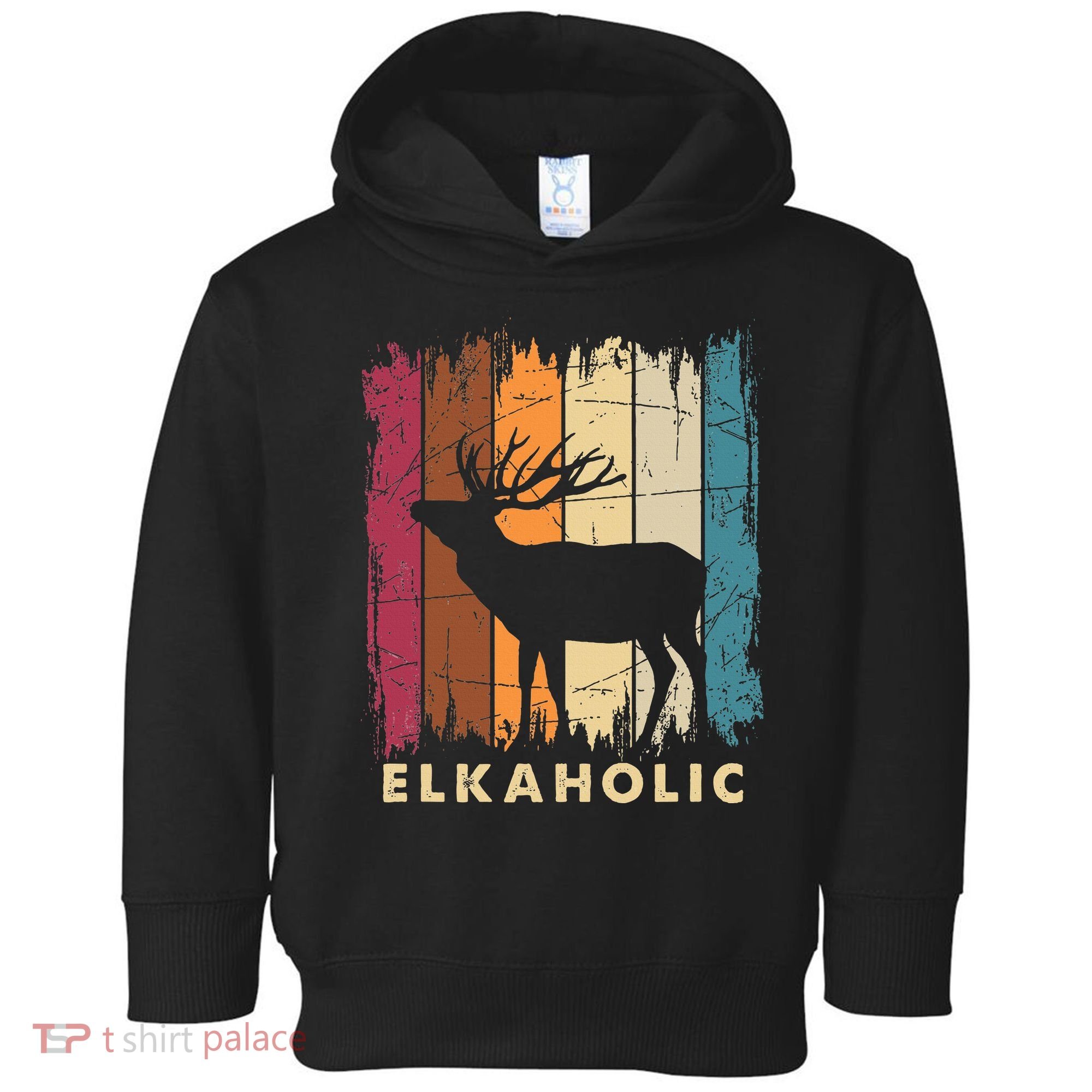 Wildlife Buck Elk Hunting Hunter Deer Silhouette Elkaholic Toddler Hoodie