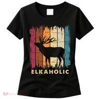 Wildlife Buck Elk Hunting Hunter Deer Silhouette Elkaholic Women's T-Shirt thumb 0