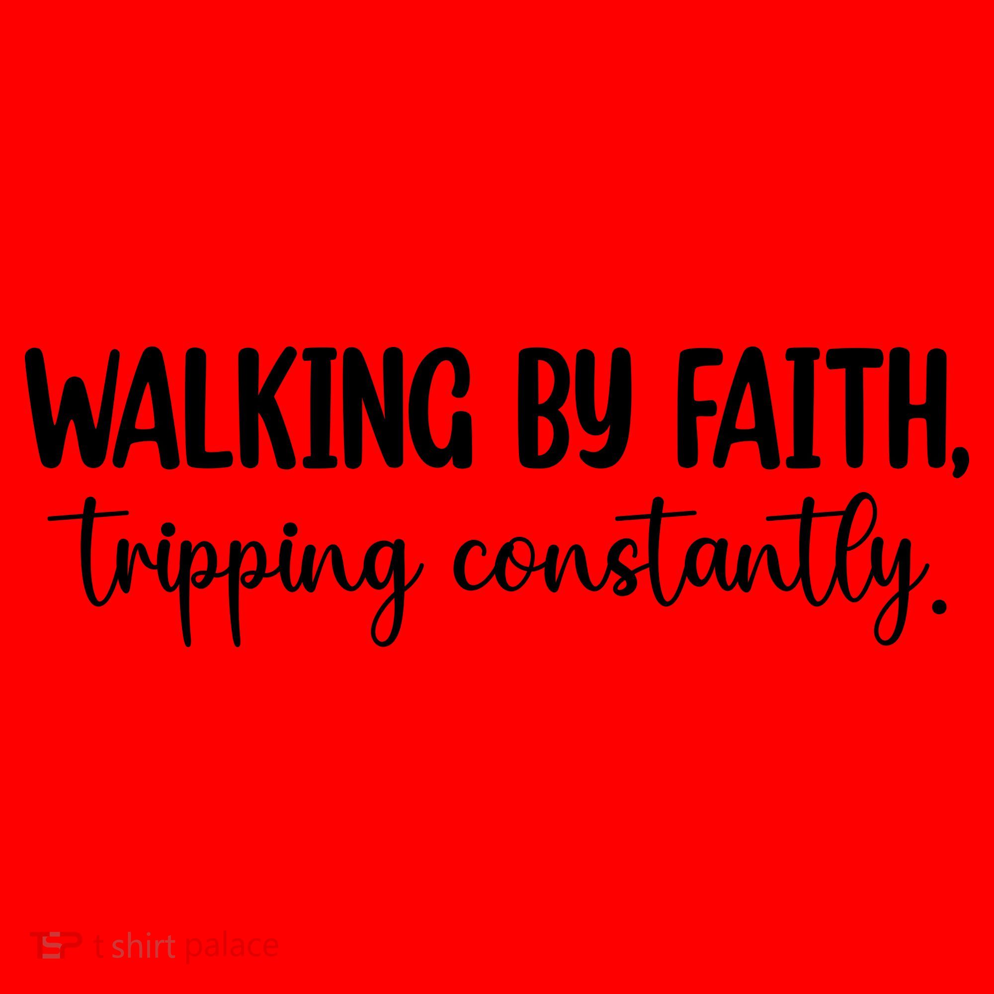 Walking By Faith Tripping Constantly Santa Hat