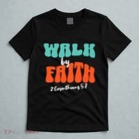 Walk By Faith 2 Corinthians 5:7 Christian T-Shirt thumb 5