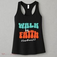 Walk By Faith 2 Corinthians 5:7 Christian Women's Tank Top thumb 3