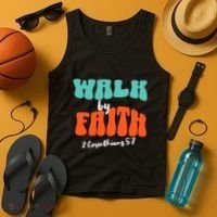 Walk By Faith 2 Corinthians 5:7 Christian Tank Top thumb 4