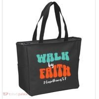Walk By Faith 2 Corinthians 5:7 Christian Tote Bag thumb 2