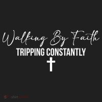 Walking By Faith Tripping Constantly Funny Christian Kids Plaid Pajama Set thumb 2