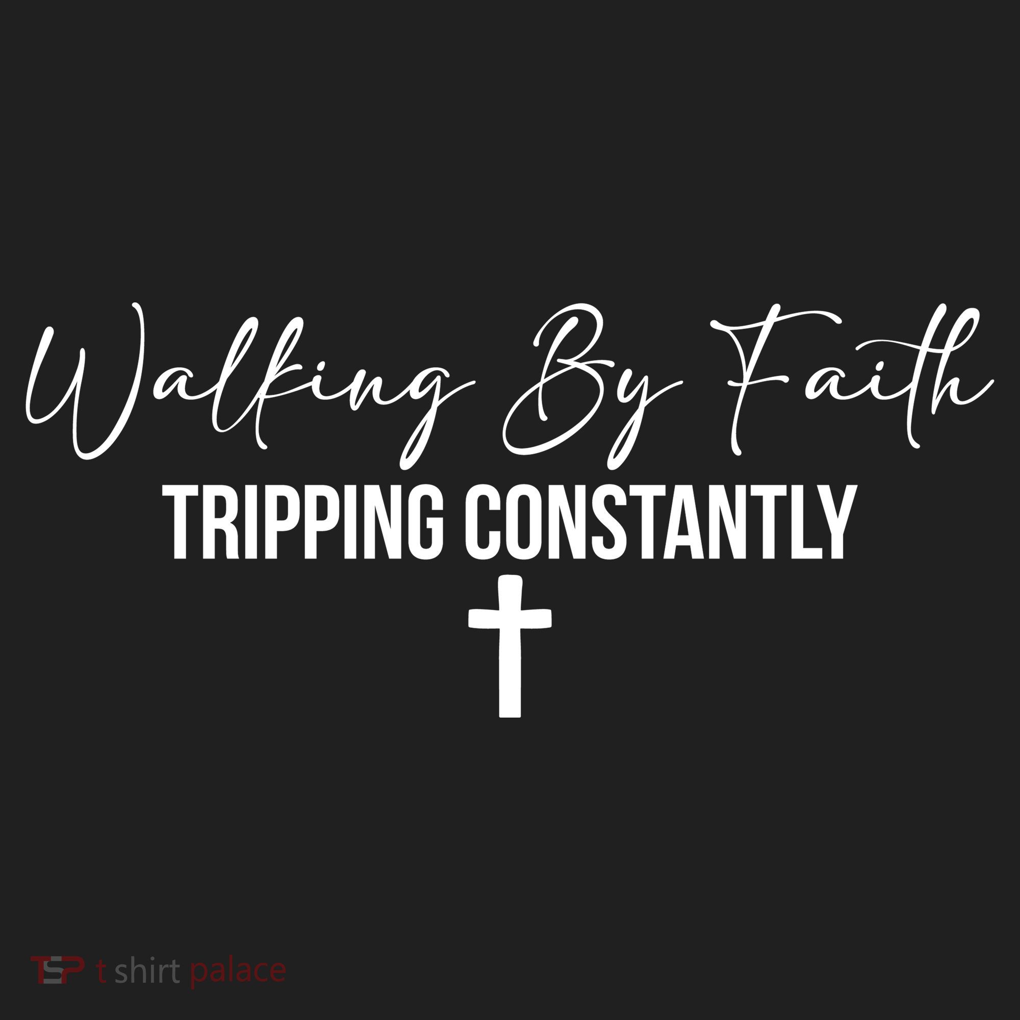 Walking By Faith Tripping Constantly Funny Christian Kids Plaid Pajama Set