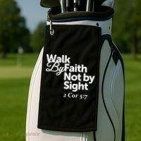 Walk By Faith Not By Sight - 2 Cor 57 Golf Towel thumb 2