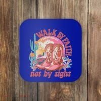 Walk By Faith Not By Sight Saying Bible Verse Coaster thumb 0