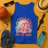 Walk By Faith Not By Sight Saying Bible Verse Tank Top thumb 4
