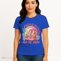 Walk By Faith Not By Sight Saying Bible Verse Women's T-Shirt thumb 4