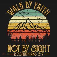 Walk By Faith Not By Sight T Bible Verse Gift Christian Sweatshirt thumb 3