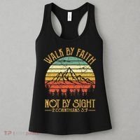Walk By Faith Not By Sight T Bible Verse Gift Christian Women's Tank Top thumb 3