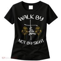 Walk By Faith Not By Sight God Faith Jesus 4 Women's T-Shirt thumb 0