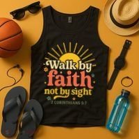 Walk By Faith Not By Sight Bible Quote 2 Corinthians 57 Tank Top thumb 4
