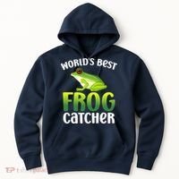 World's Best Frog Catcher Boys Girls Frog Hunter Hoodie thumb 0