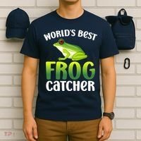 World's Best Frog Catcher Boys Girls Frog Hunter T-Shirt thumb 6