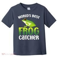 World's Best Frog Catcher Boys Girls Frog Hunter Toddler T-Shirt thumb 0