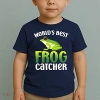 World's Best Frog Catcher Boys Girls Frog Hunter Toddler T-Shirt thumb 2