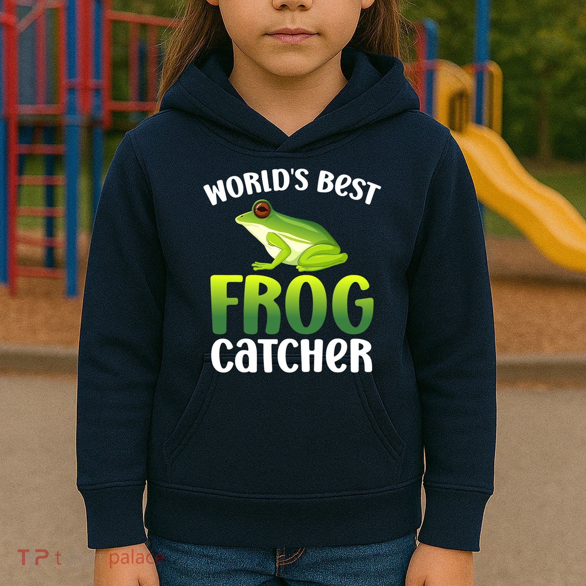 World's Best Frog Catcher Boys Girls Frog Hunter Kids Hoodie