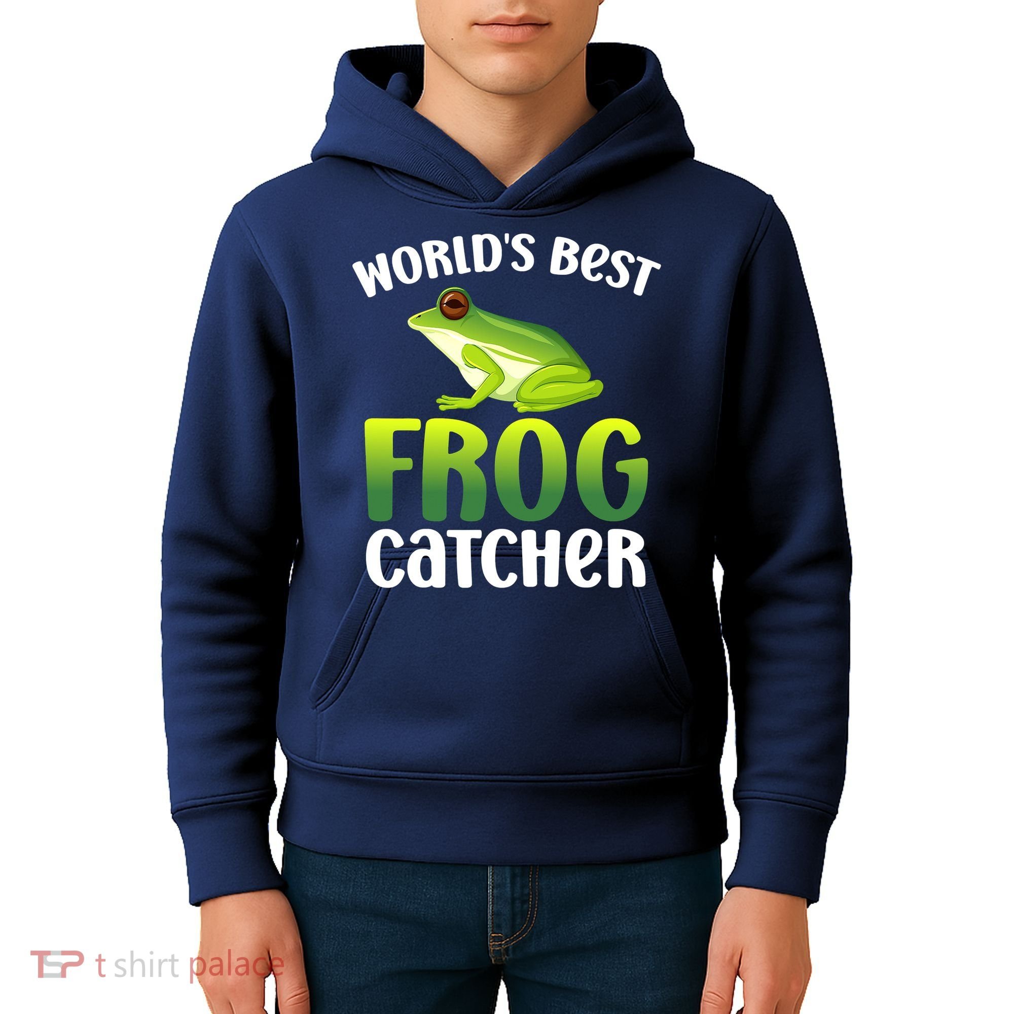 World's Best Frog Catcher Boys Girls Frog Hunter Kids Hoodie