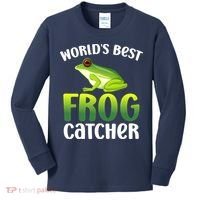 World's Best Frog Catcher Boys Girls Frog Hunter Kids Long Sleeve Shirt thumb 0