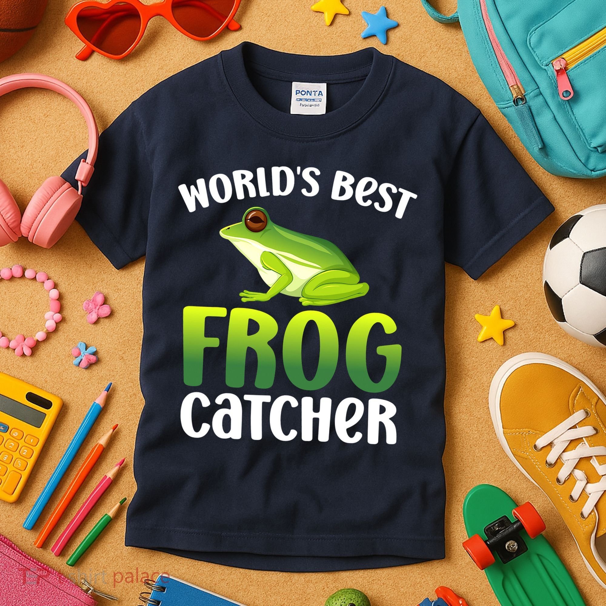 World's Best Frog Catcher Boys Girls Frog Hunter Kids T-Shirt