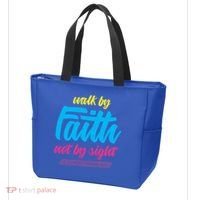Walk By Faith Not By Sight Bible Verse Christian Saying Funny Gift Tote Bag thumb 3