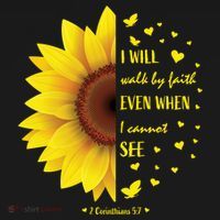 Walk By Faith Not By Sight Christian Religious Sunflower Gift Women's Hoodie thumb 2