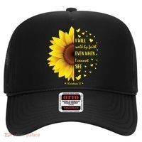 Walk By Faith Not By Sight Christian Religious Sunflower Gift Hat thumb 0