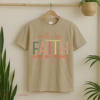 Walk By Faith Not By Sight God Faith Jesus 3 T-Shirt thumb 2