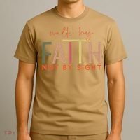 Walk By Faith Not By Sight God Faith Jesus 3 T-Shirt thumb 3