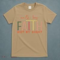 Walk By Faith Not By Sight God Faith Jesus 3 T-Shirt thumb 5