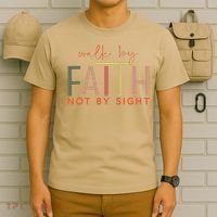 Walk By Faith Not By Sight God Faith Jesus 3 T-Shirt thumb 6