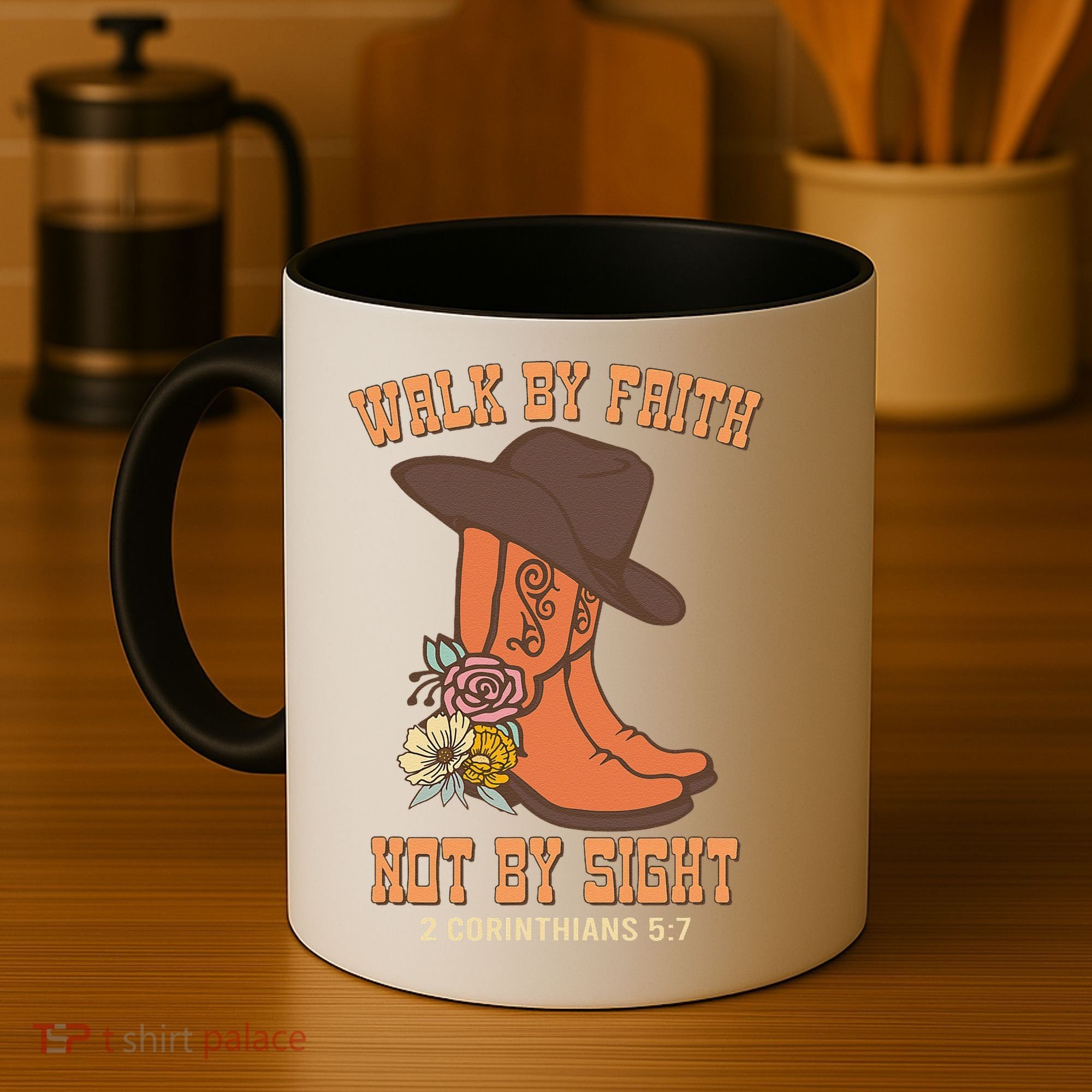 Walk By Faith Not By Sight God Faith Jesus 5 Coffee Mug