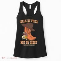 Walk By Faith Not By Sight God Faith Jesus 5 Women's Tank Top thumb 0